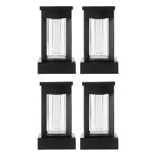 GTX Naturally Solar LED Wall or Post Accent Lights, Black, 4-Pac - Photo 2