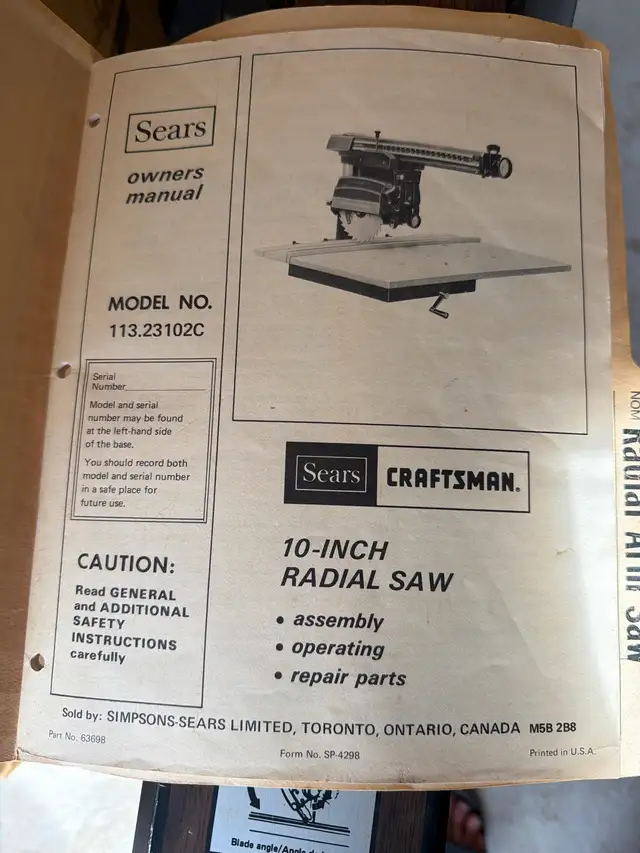 Radial arm saw
