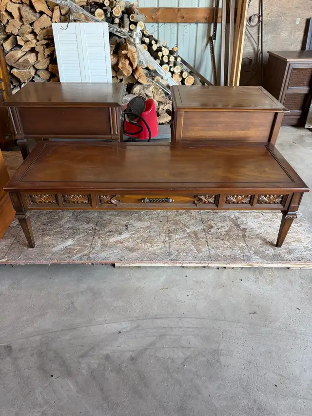 Vintage Coffee Table and 2 End Tables