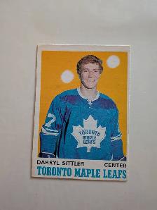 1970/71 opc # 218 Darryl Sittler Maple Leafs rookie card