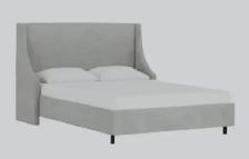 Lit King size Velvet Gris - Photo 4
