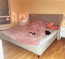 Lit King size Velvet Gris - Photo 6