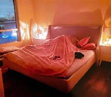 Lit King size Velvet Gris - Photo 7