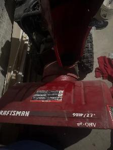 Selling a Craftsman snow blower 27'
