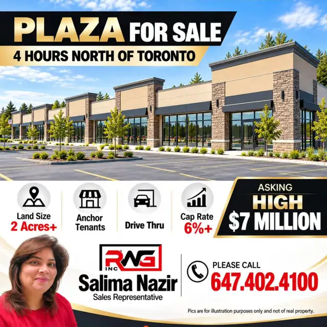 PLAZA FOR SALE – 4 HOURS NORTH OF TORONTO