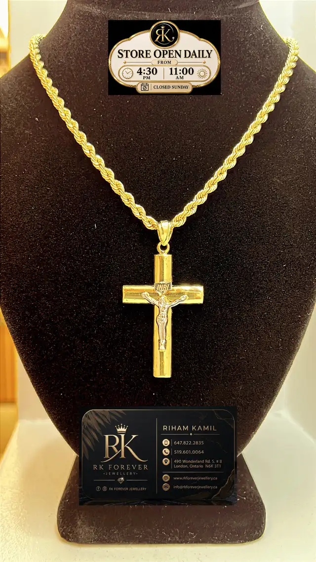 10k yellow gold chain & pendant # R 74
